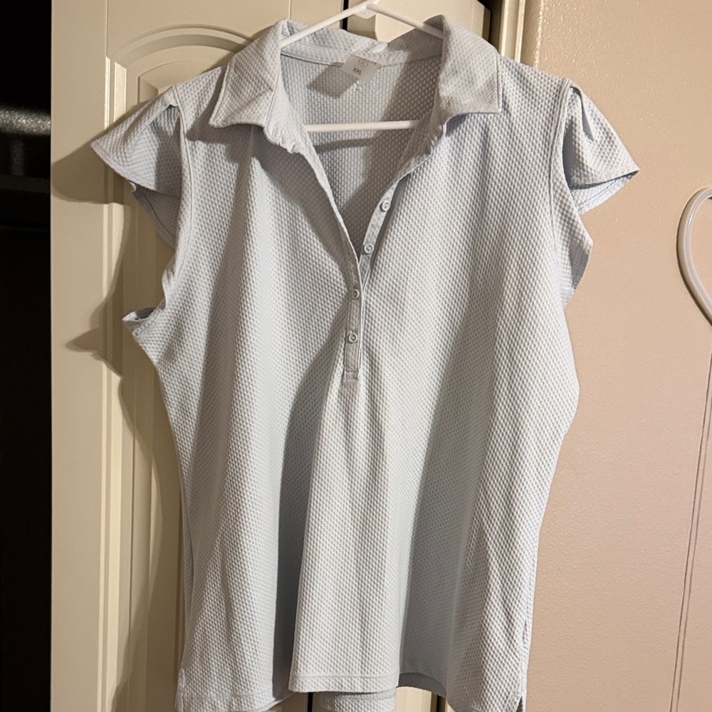 Calia  Light Blue Short Sleeve Blouse